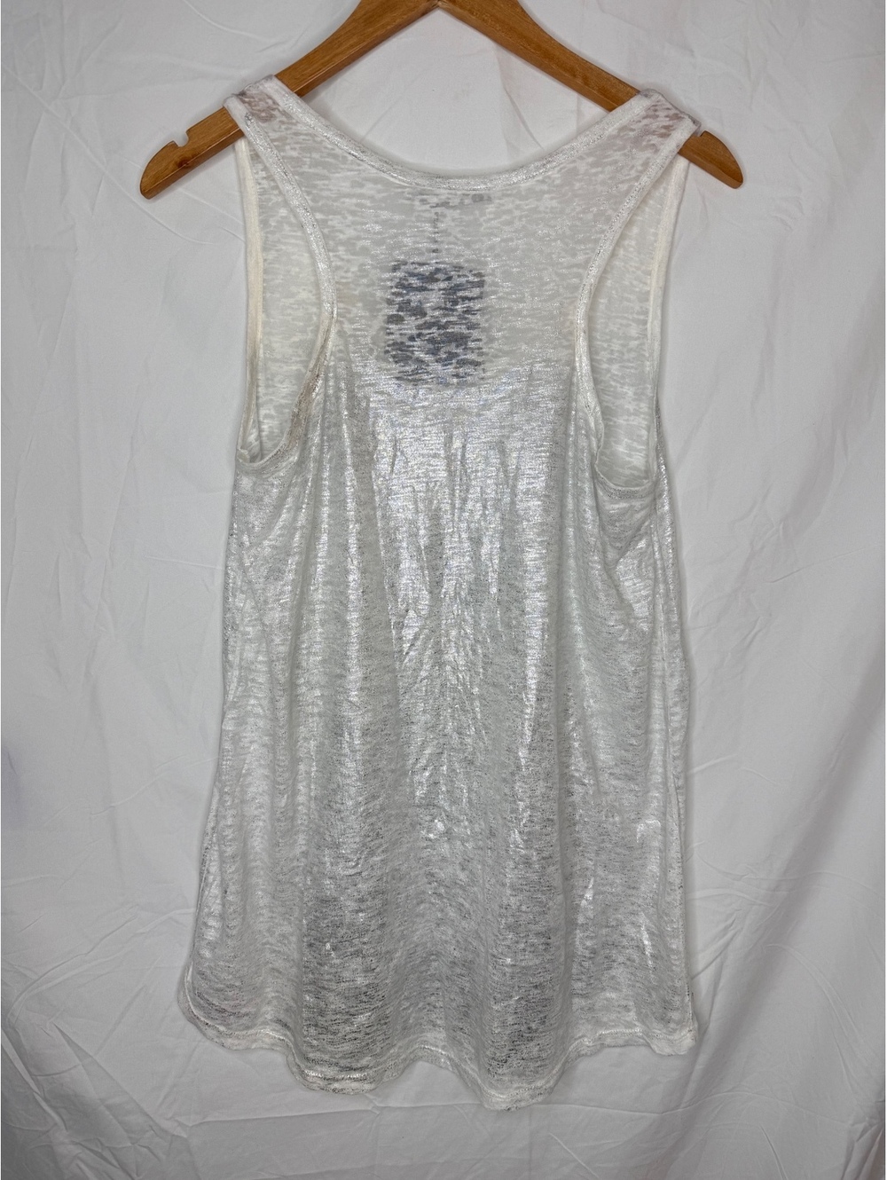 Lauren Vidal Kane Metallic Foil Burnout Tank Top NWT - Picture 5 of 10